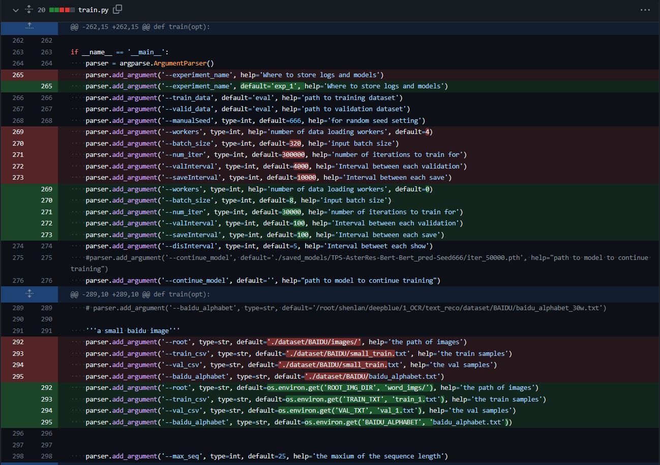 Default configuration changes of DPAN (batch_size, num_iter, valInterval, saveInterval)